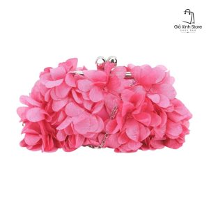 Túi Xách Dự Tiệc Thanh Lịch Cho Nữ, Ví Cầm Tay Hoa Nhỏ Với Dây Xích Tháo Rời Cho Đám Cưới, Tiệc, Dạ Hội